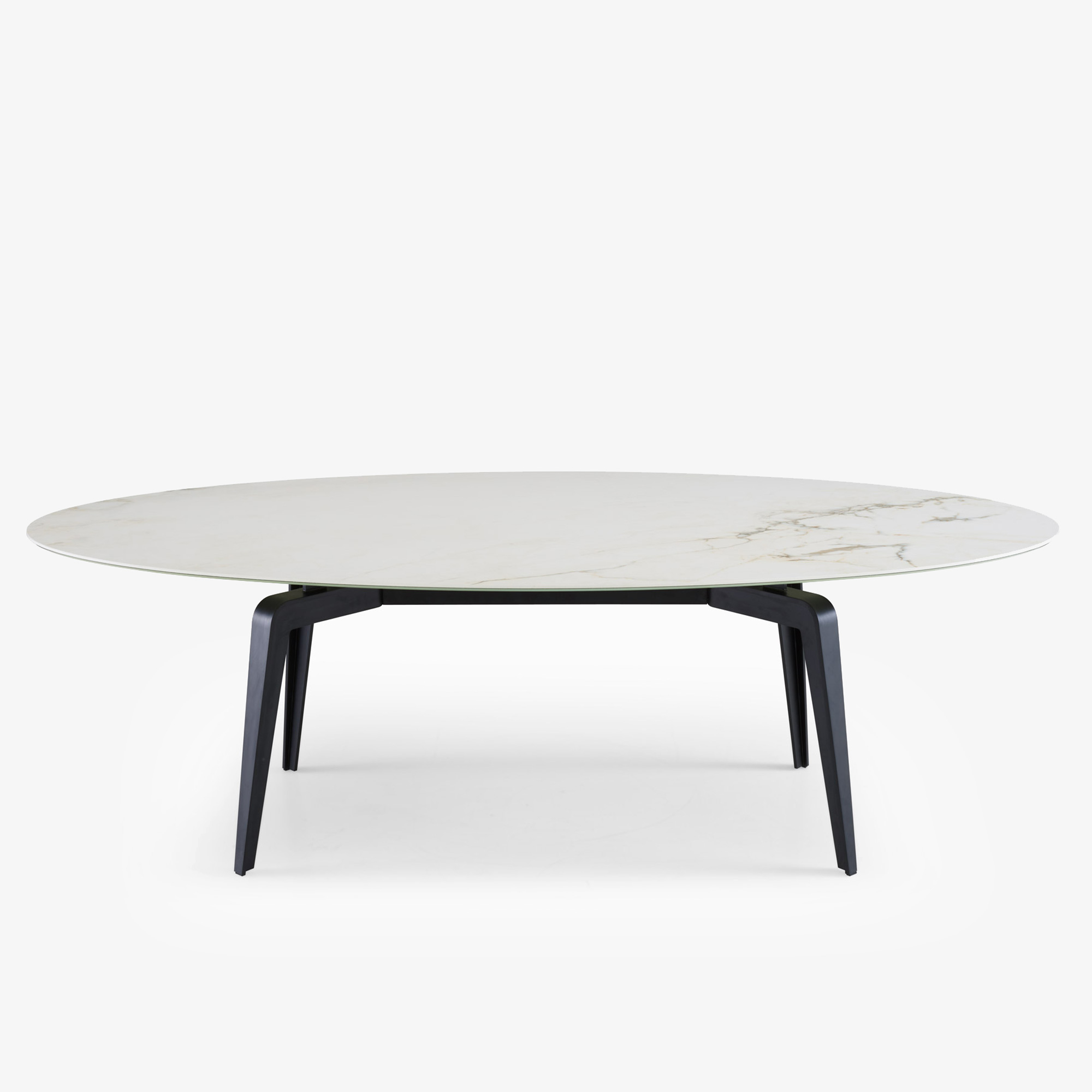 Image ESSTISCH OVAL GESTELL LACK SCHWARZ 