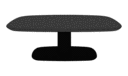 COUCHTISCH PLATTE NUSSBAUM GESTELL LACK SCHWARZ