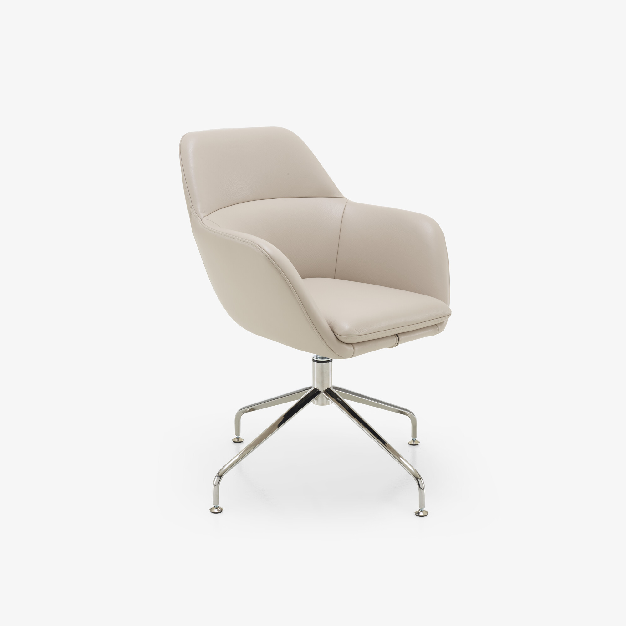 Image Chair with arms brilliant chrome central pedestal  6