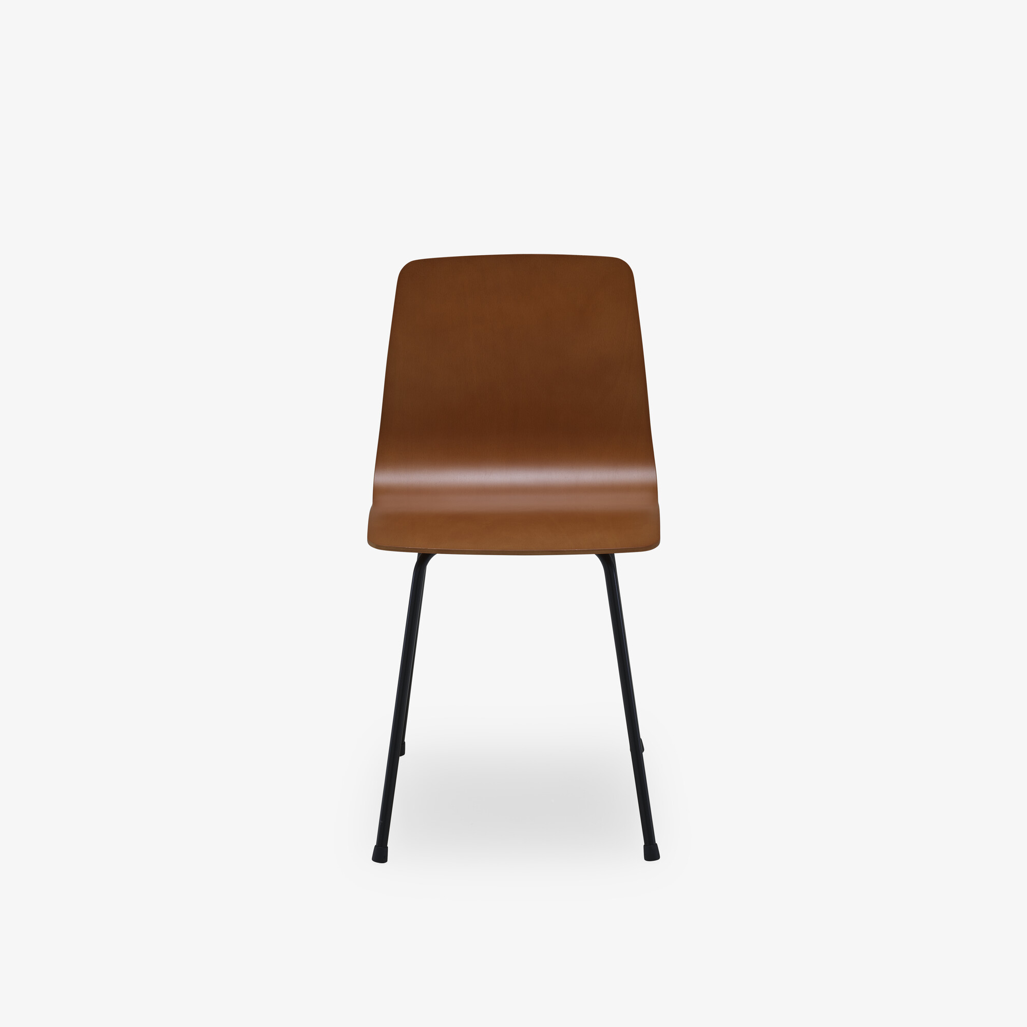 Image SET OF 2 DINING CHAIRS BLACK LACQUERED STEEL BASE 
