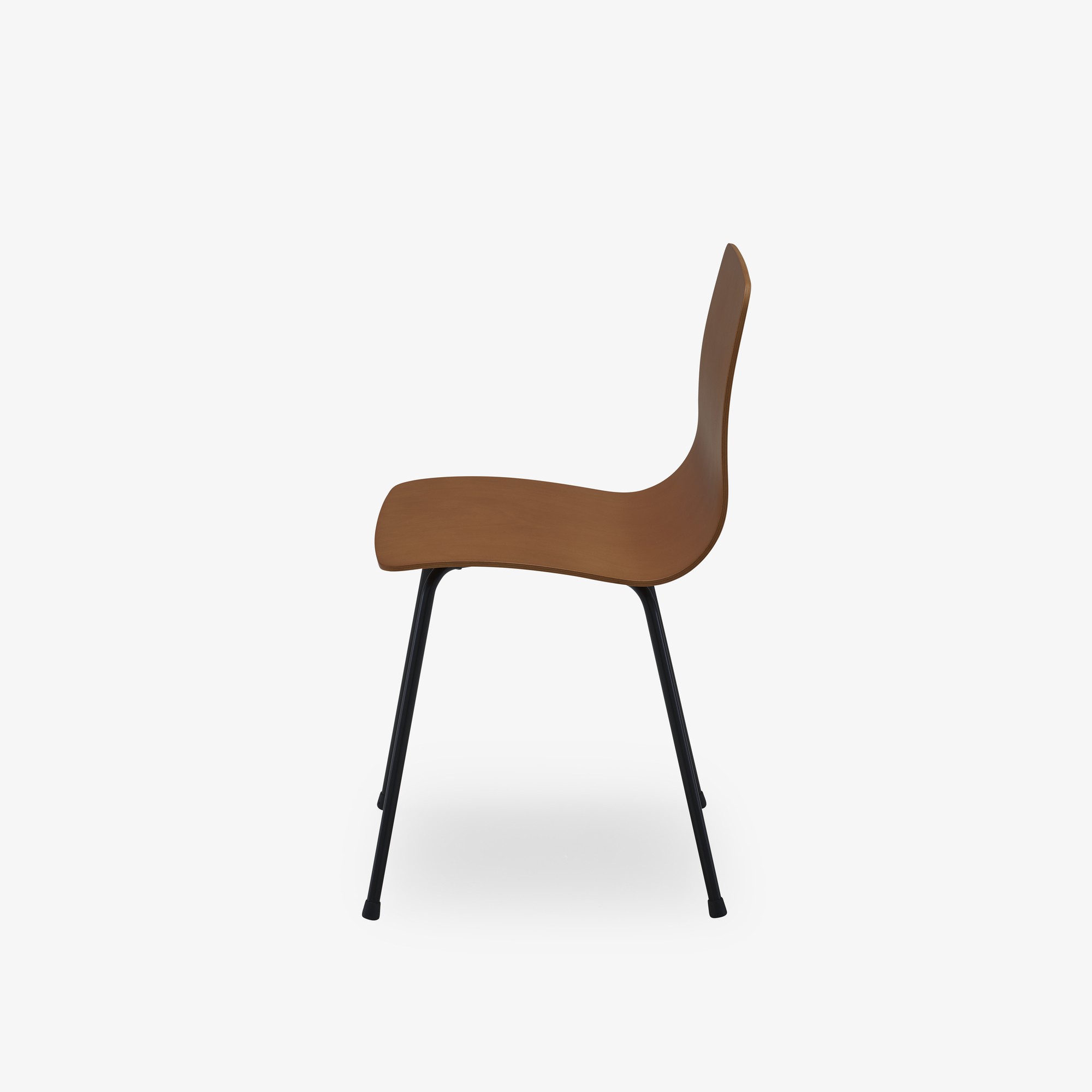 Image Set of 2 dining chairs black lacquered steel base  3