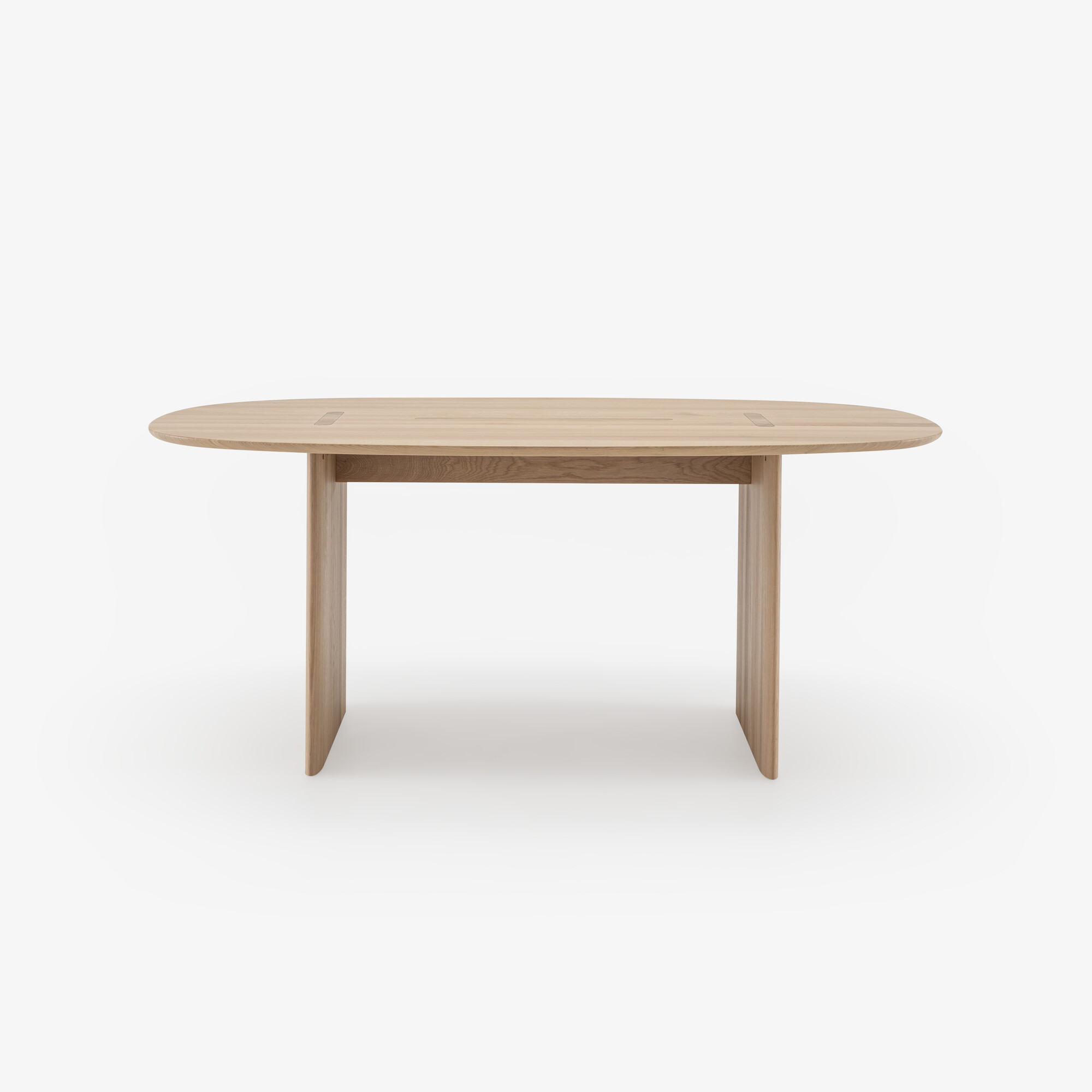 Image Dining table solid bleached oak in stock 1