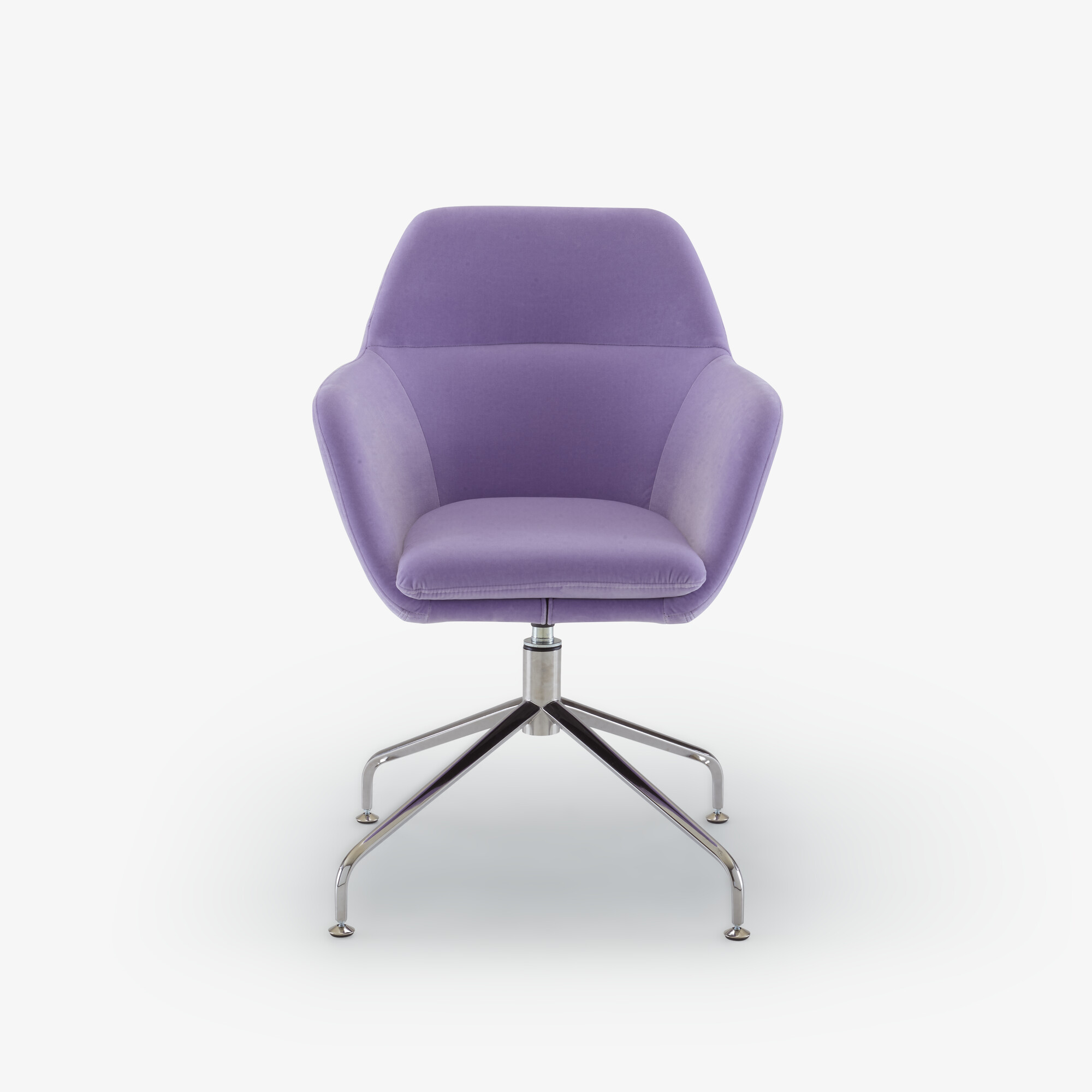 Image CHAIR WITH ARMS BRILLIANT CHROME CENTRAL PEDESTAL 