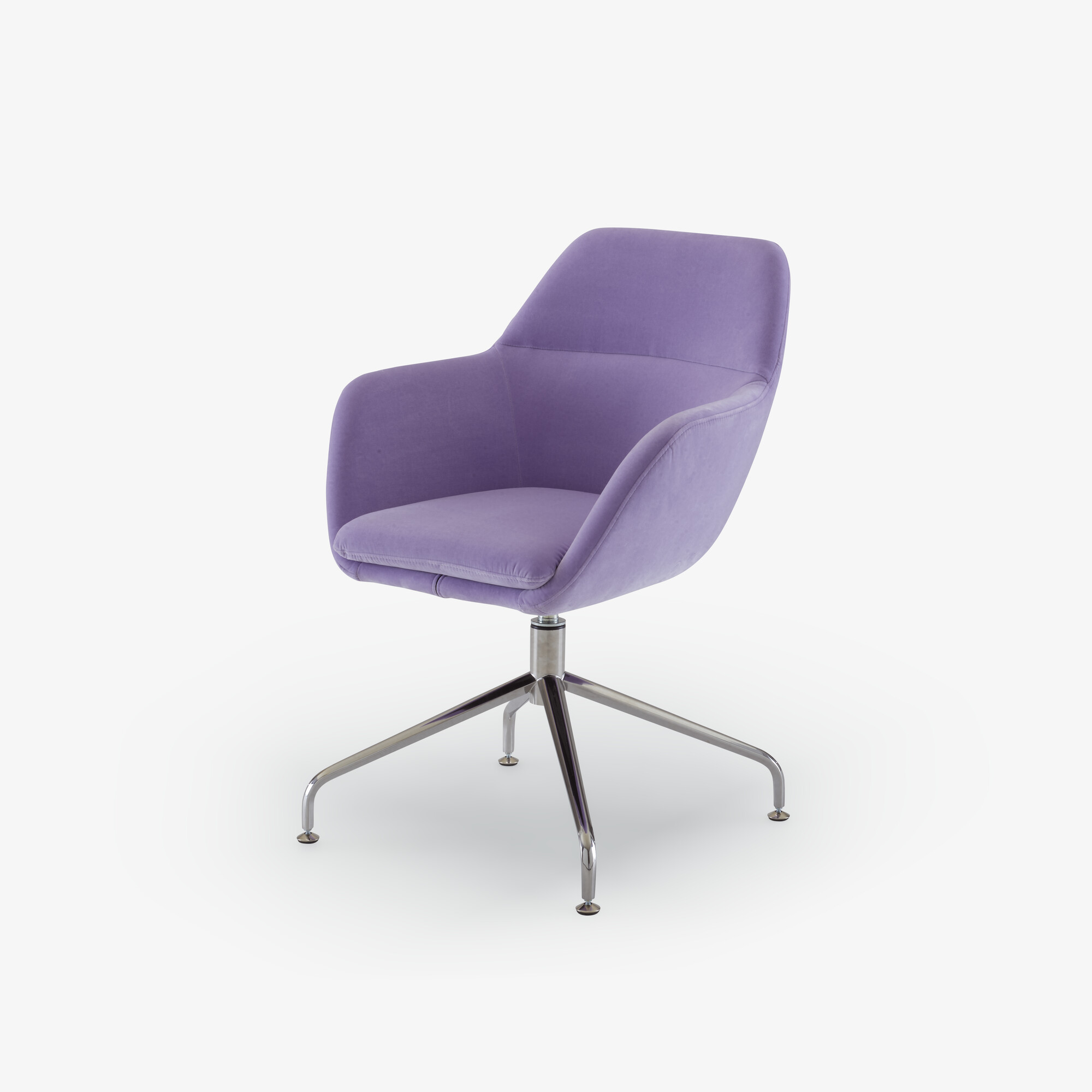 Image Chair with arms brilliant chrome central pedestal  2