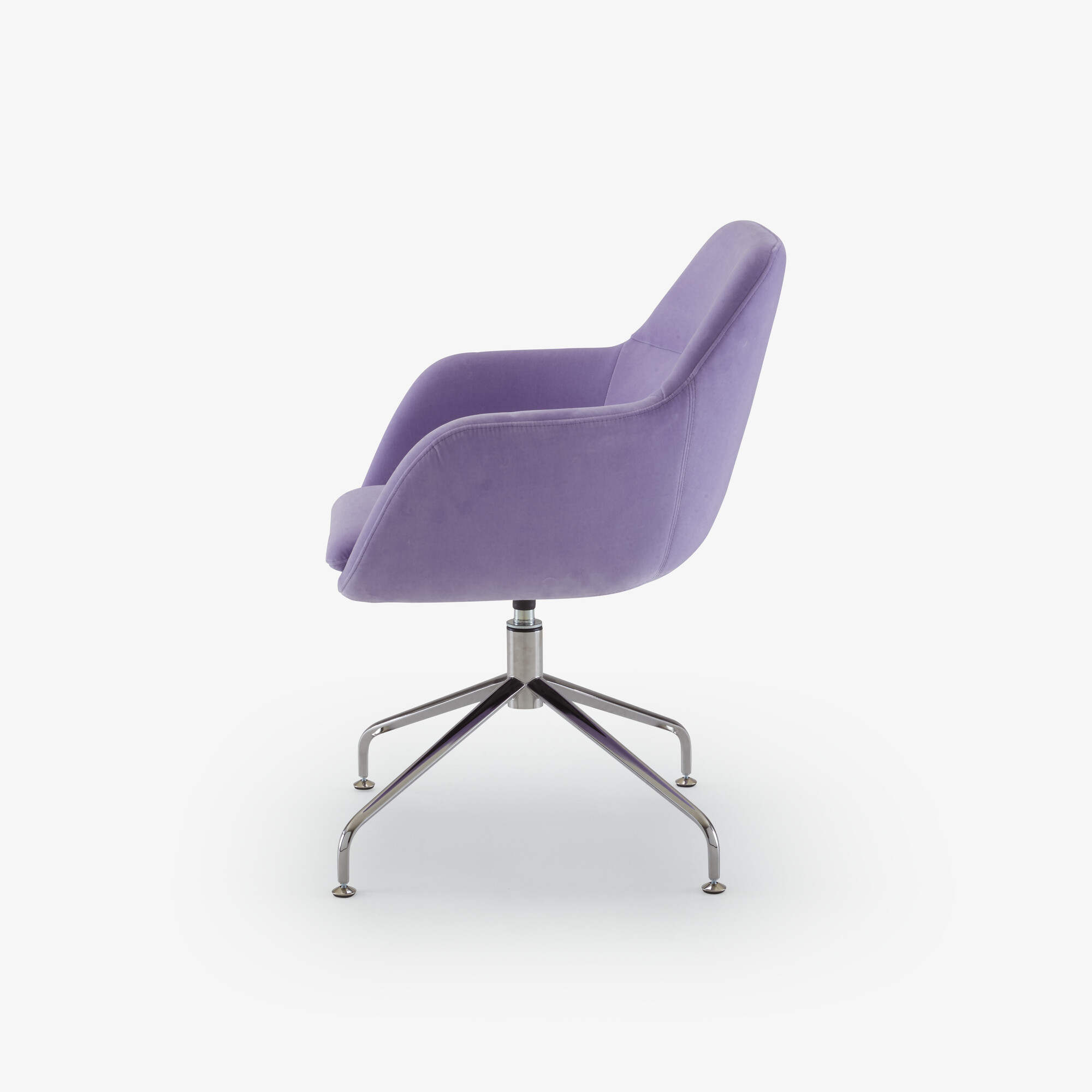 Image Chair with arms brilliant chrome central pedestal  4