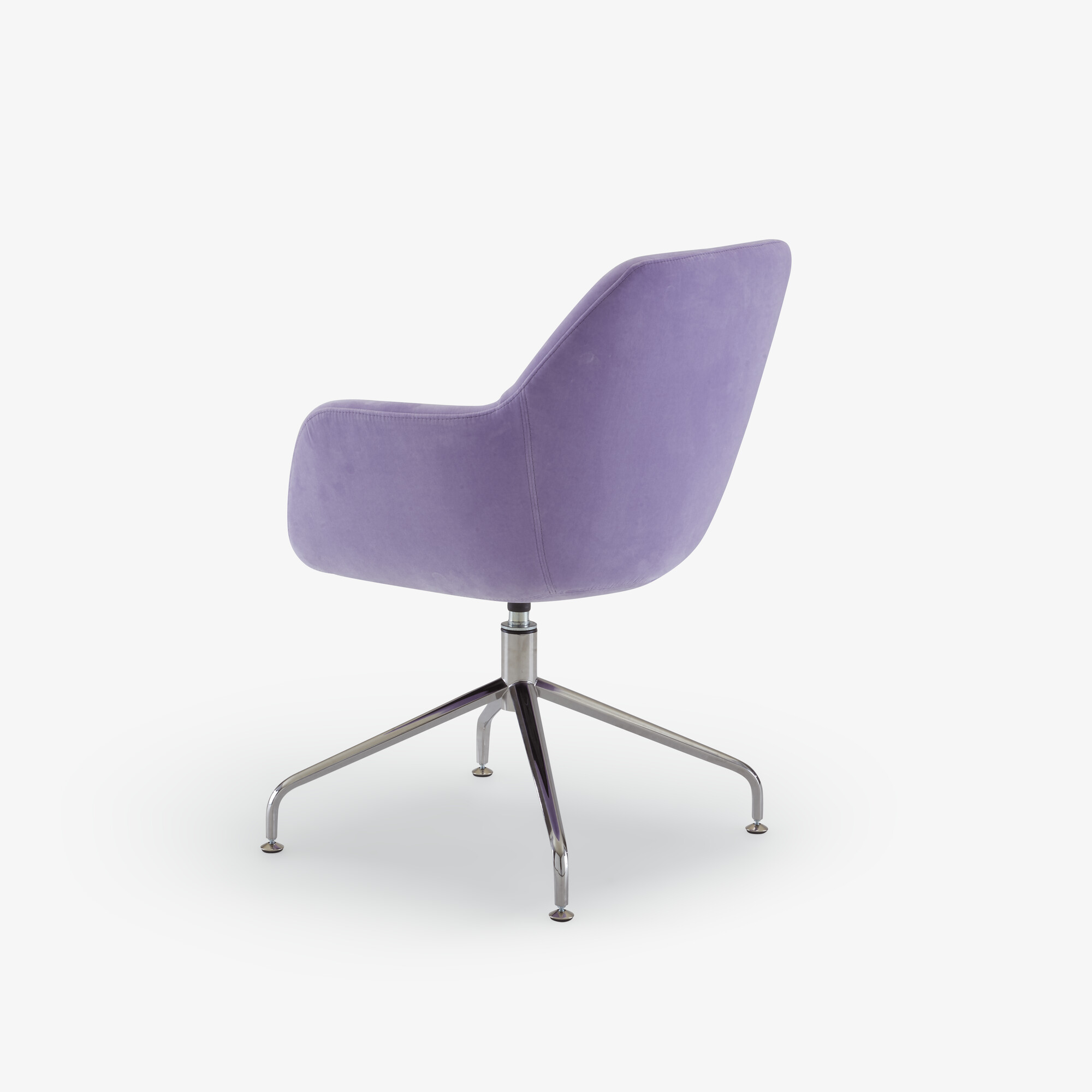 Image Chair with arms brilliant chrome central pedestal  3