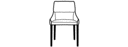 DINING CHAIR ANTHRACITE STAINED BEECH BASE 
