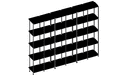 BIBLIOTHEQUE - H 170 3 MODULES LAQUE NOIR