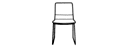 DINING CHAIR BLACK LACQUERED SLEIGH BASE 