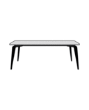 RECTANGULAR DINING TABLE BLACK LACQUERED BASE 