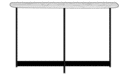 CONSOLE TABLE MARBLE TOP 