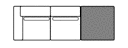 RIGHT-ARM LOVESEAT WITH SHELF/LEFT  