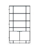 BOOKCASE WITH LOW CHEST 