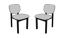 JEU DE 2 CHAISES HÊTRE TON NOYER TAUPE