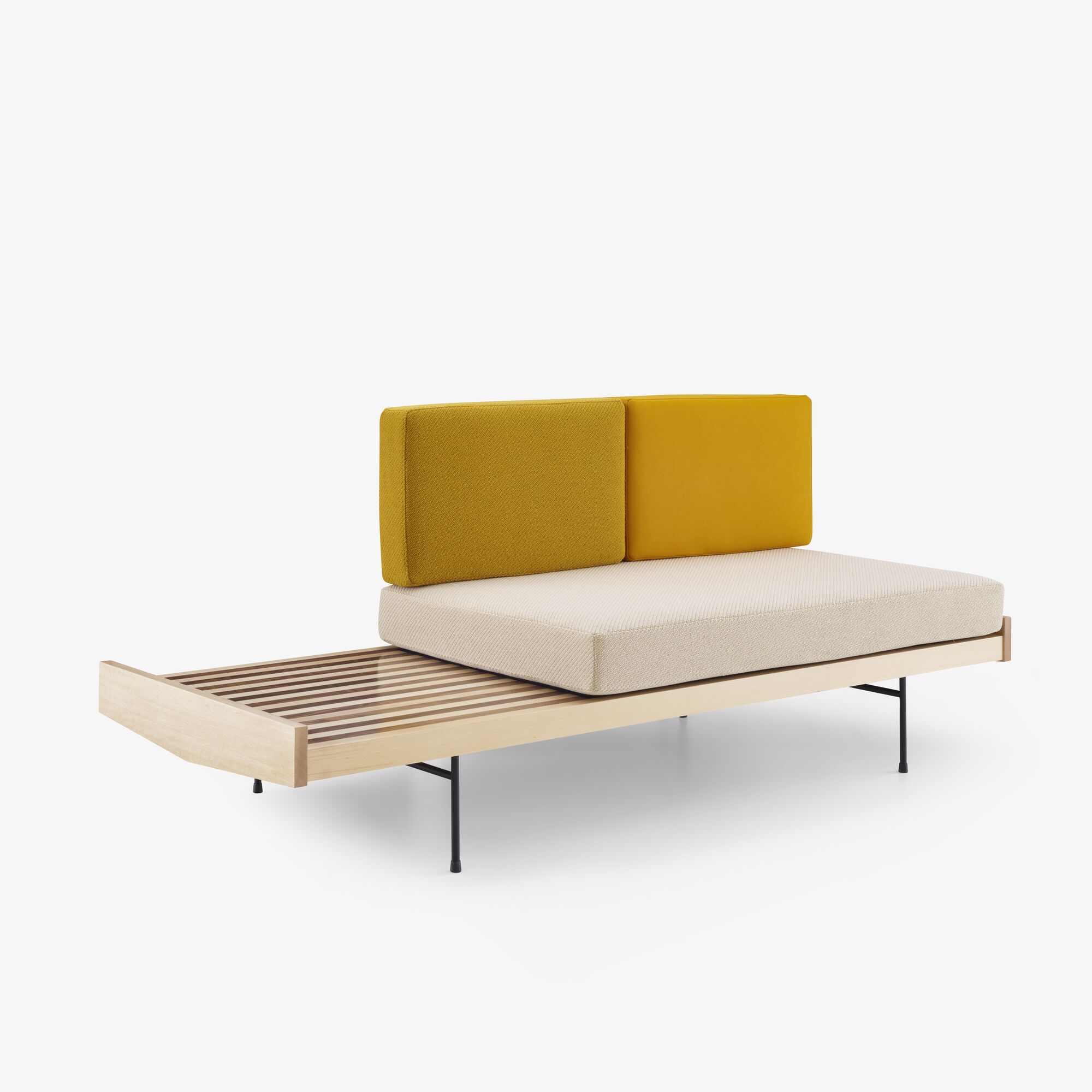 Image Banquette-lit pieds acier laque noir  2