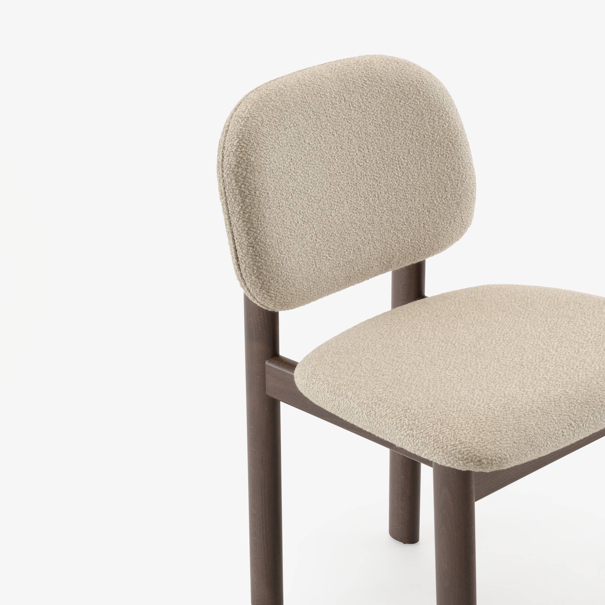 Image Jeu de 2 chaises hêtre ton noyer ecru 3