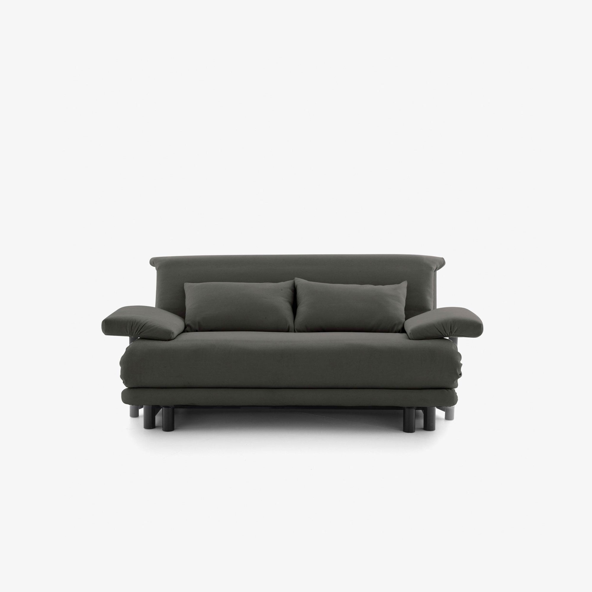 Image SCHLAFSOFA 3-SITZIG MIT ARMLEHNEN MIT KEILKISSEN WEICHE MATRATZE STOFF AMALFI