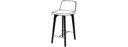 CHAISE-BAR HAUTE FRÊNE TEINTÉ NOIR SANS POIGNEE