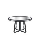 TABLE DE REPAS ALLONGE ASSORTIE AU PLATEAU PIÉTEMENT CHROMÉ BRILLANT