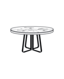 TABLE DE REPAS ALLONGE FENIX BLANC PIÉTEMENT LAQUÉ NOIR