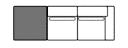 2-SITZER MIT 1 ARMLEHNE - MIT ABLAGETISCH  
