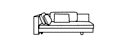MERIDIENNE MIT KURZER ARMLEHNENABLAGE 