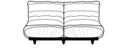 GROSSER 2-SITZER OHNE ARMLEHNE  