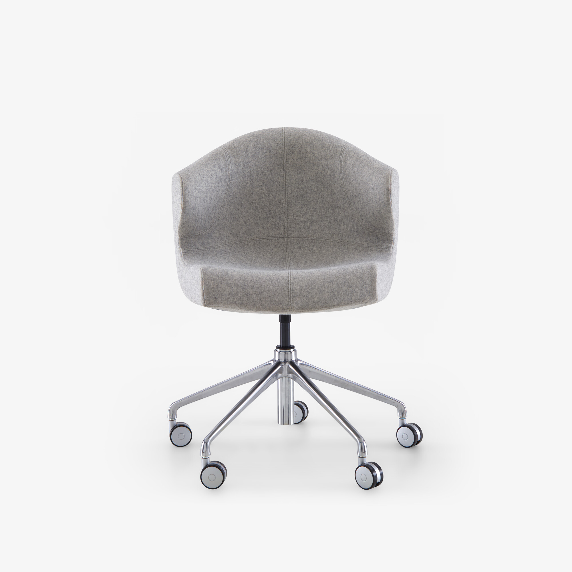 Image 卡瓦弗椅 带脚轮的铝制底座 
