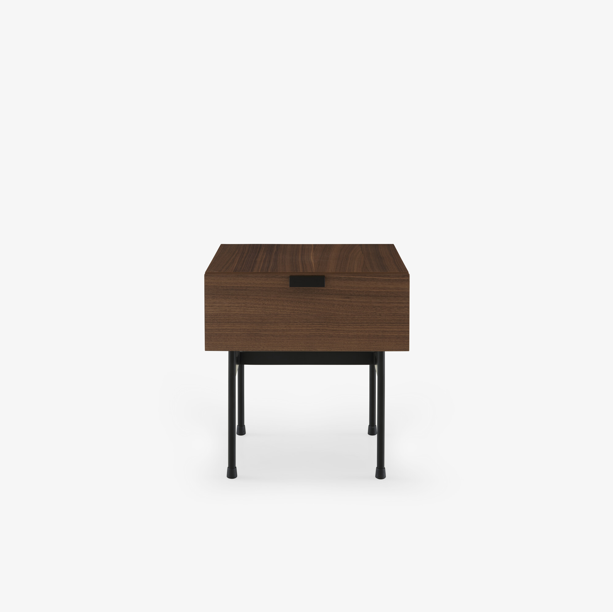 Image 床头柜 胡桃木 圆形管状底座 1