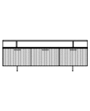 SIDEBOARD WITH TOP NICHE 2个翻板门+1个抽屉 