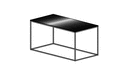 COUCHTISCH - MEDIUM - PLATTE FEINSTEINZEUG OPTIK MARQUINIA GESTELL LACK WEISS