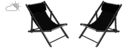 SATZ MIT 2 OUTDOOR-LIEGEN ONYX (SCHWARZ) 