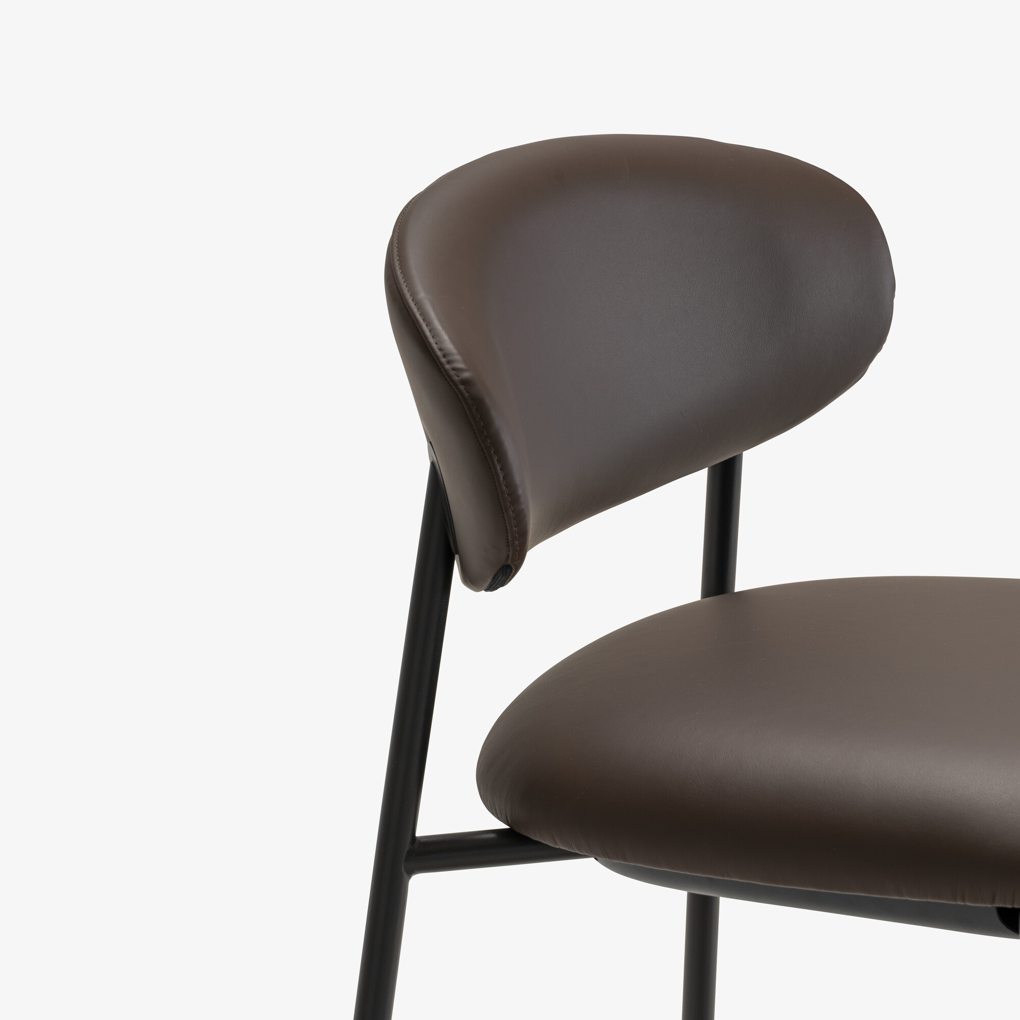 Image Chaise de bar skiaccia cuir brun foncé dako 3