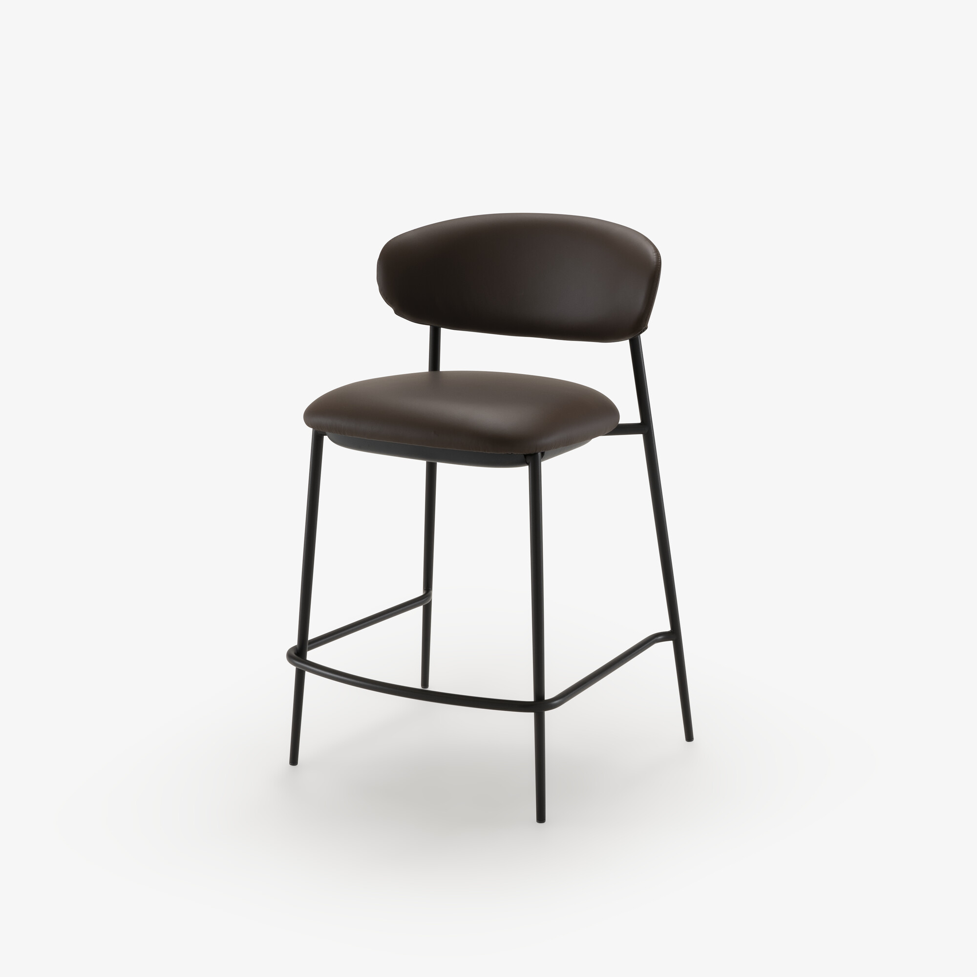 Image Chaise haute skiaccia cuir brun foncé dako 2