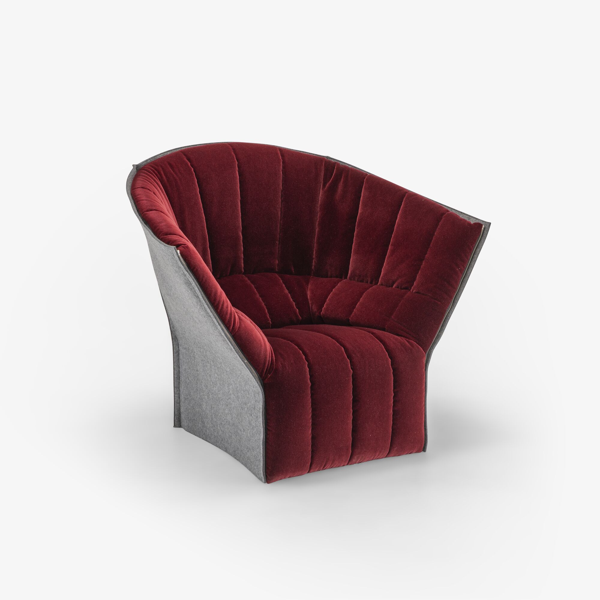 Image Fauteuil haut dossier pourtour exterieur en feutre 2