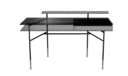 BUREAU PLATEAU NOYER EUROPÉEN PIÉTEMENT ACIER ASPECT LAITON