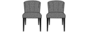 JEU DE 2 CHAISES - CIRCA TISSU ANTHRACITE PIEDS HETRE NOIR
