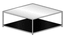 TABLE BASSE CARRÉE NOYER TON SOMBRE 