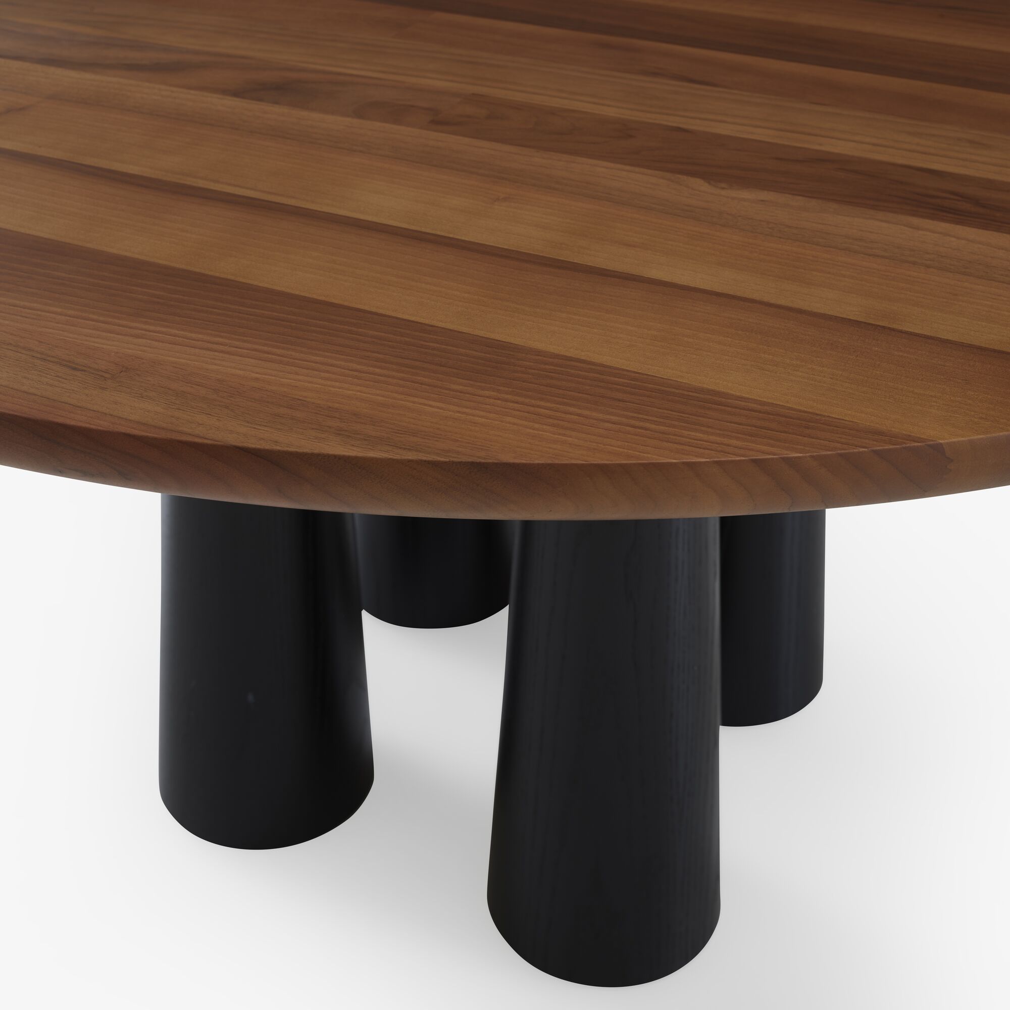 Image Dining table  base in black stained ash 2