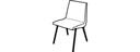 CHAIR BRILLIANT CHROMED BASE 