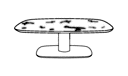 LOW TABLE MARBLE TOP WHITE LACQUERED BASE