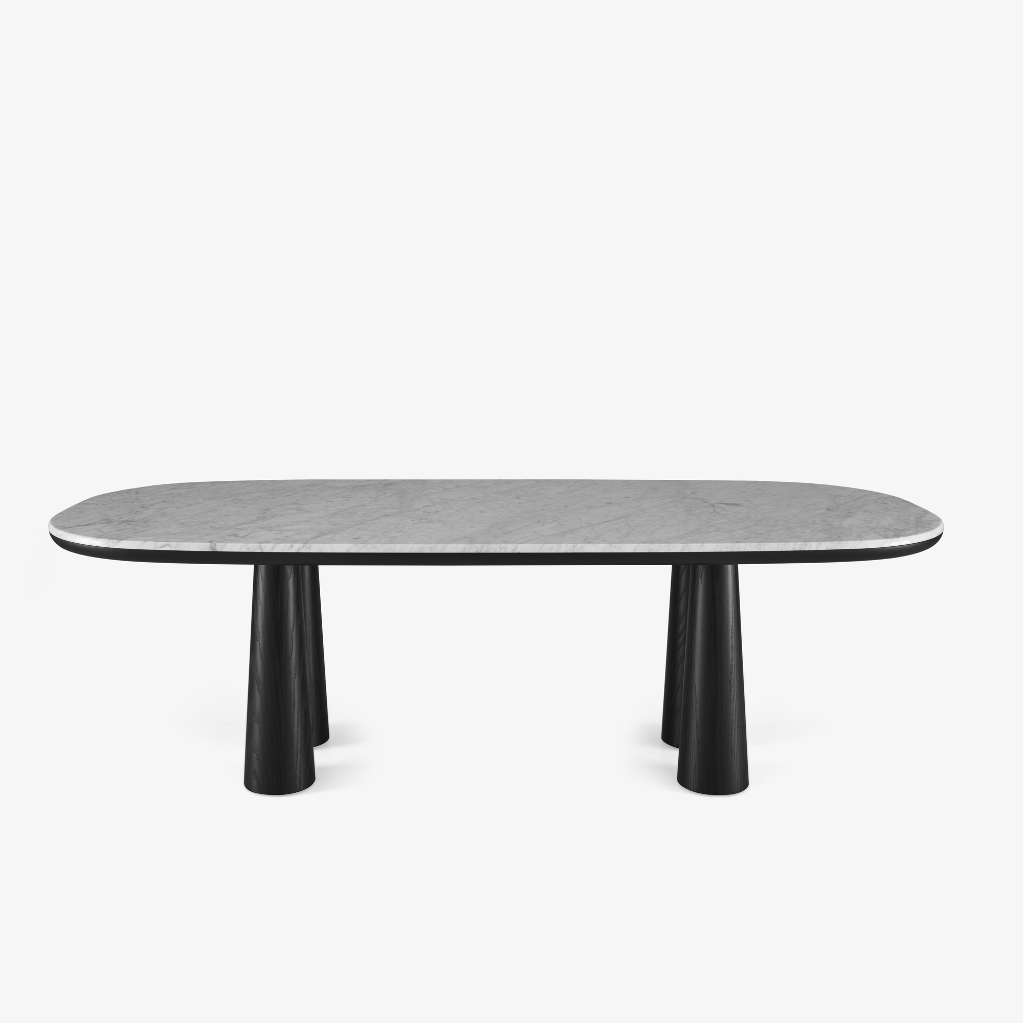 Image DINING TABLE  BASE IN BLACK STAINED ASH