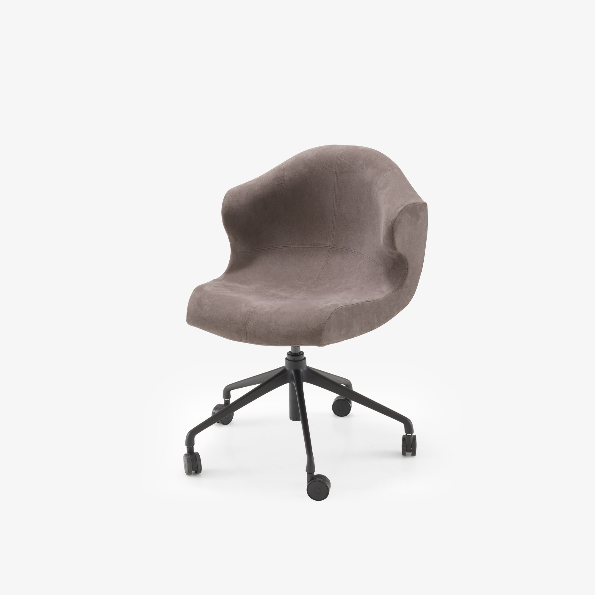 Image Carver chair black base on castors  3