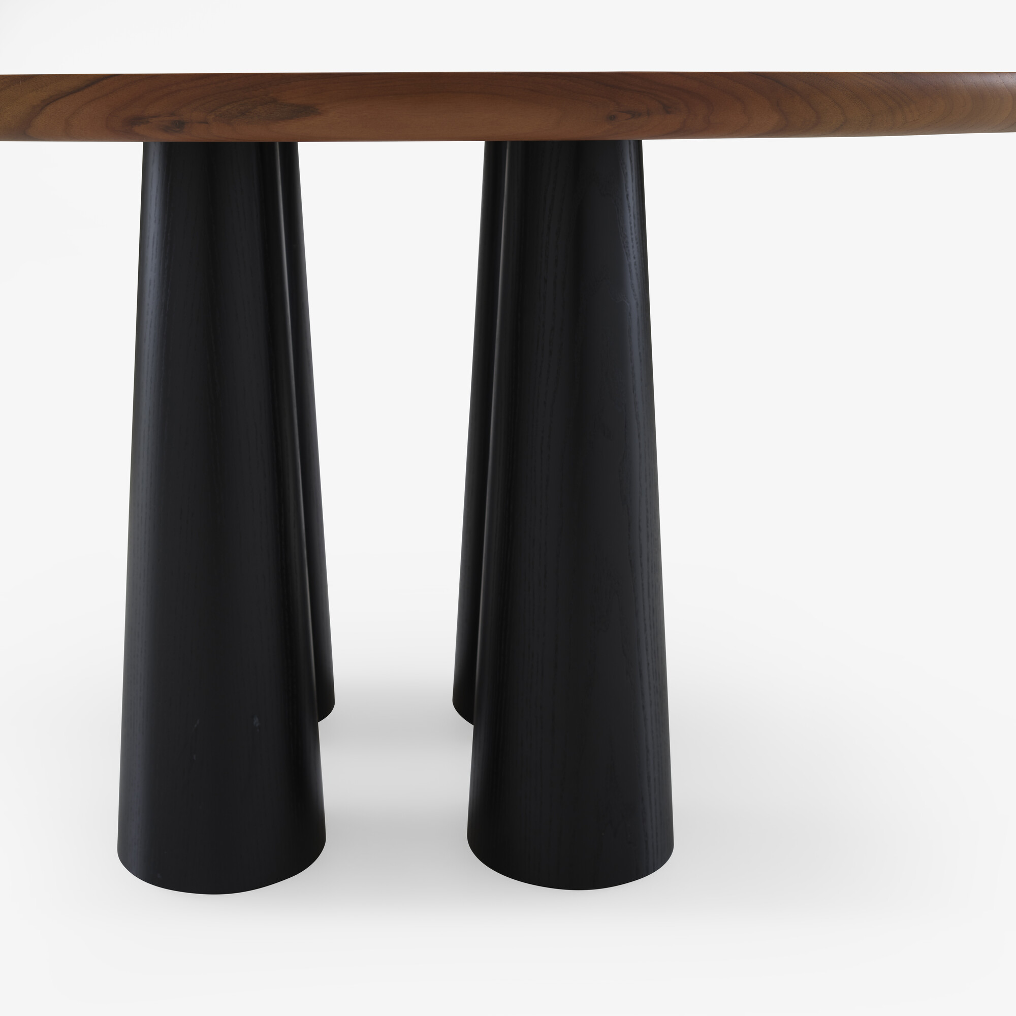 Image Dining table  base in black stained ash 3