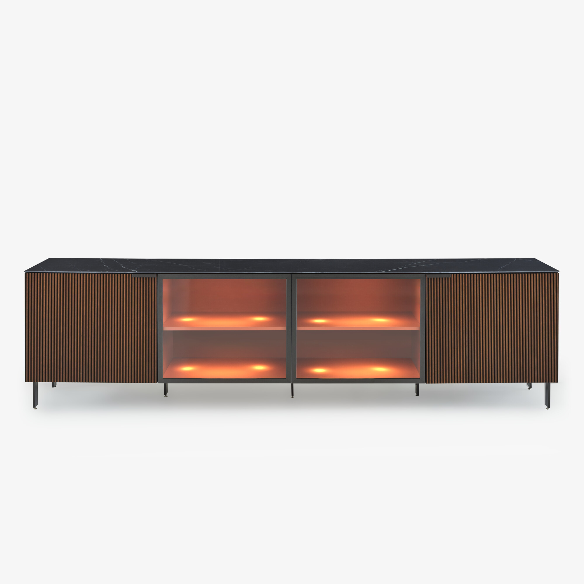 Image SIDEBOARD WITH GLASS DOOR 4 DOORS 