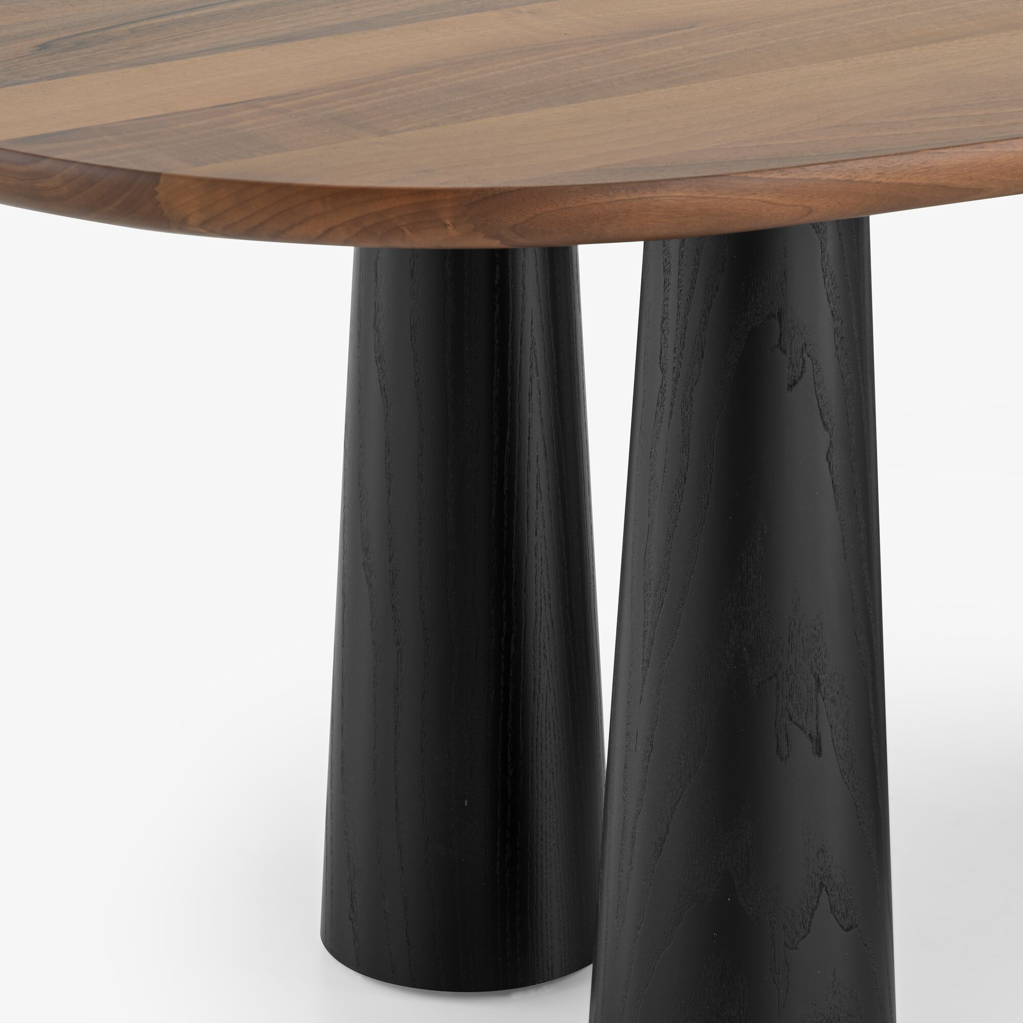 Image Dining table walnut base in black stained ash 3