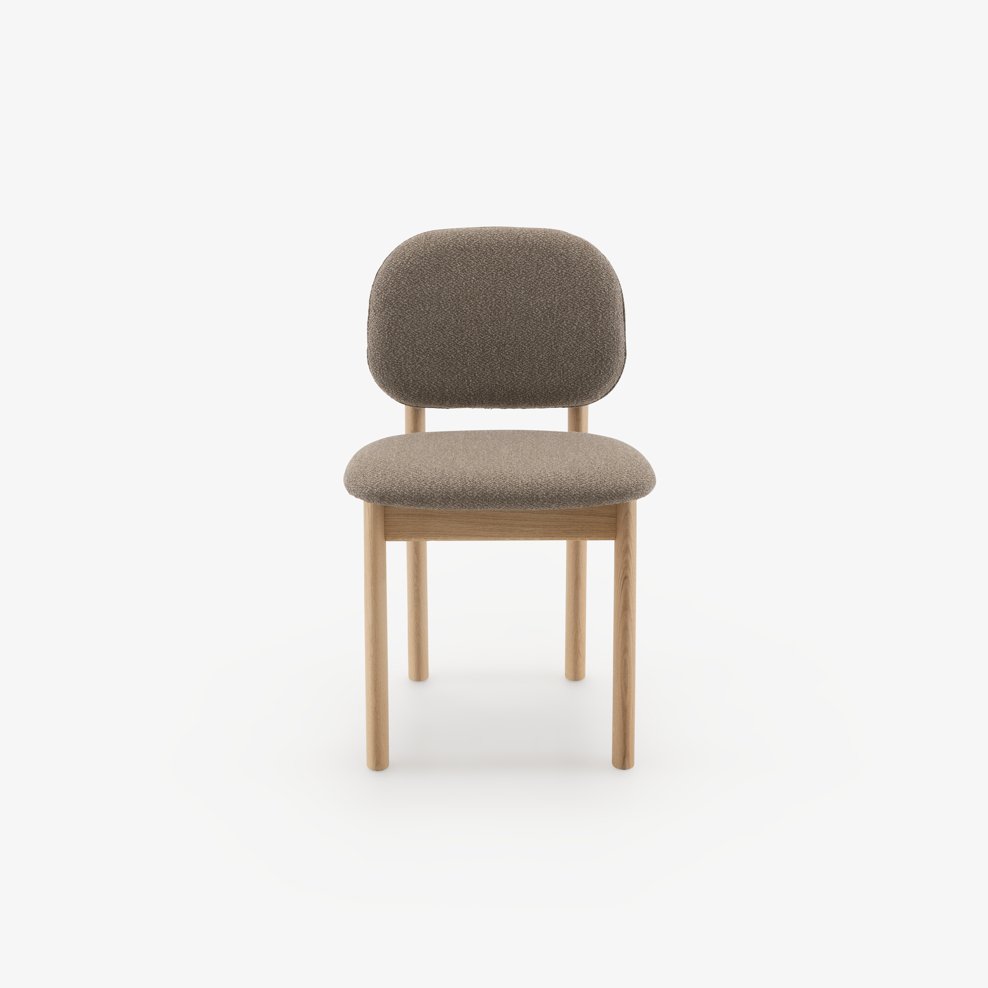 Image Set of 2 chairs whitened oak taupe 1
