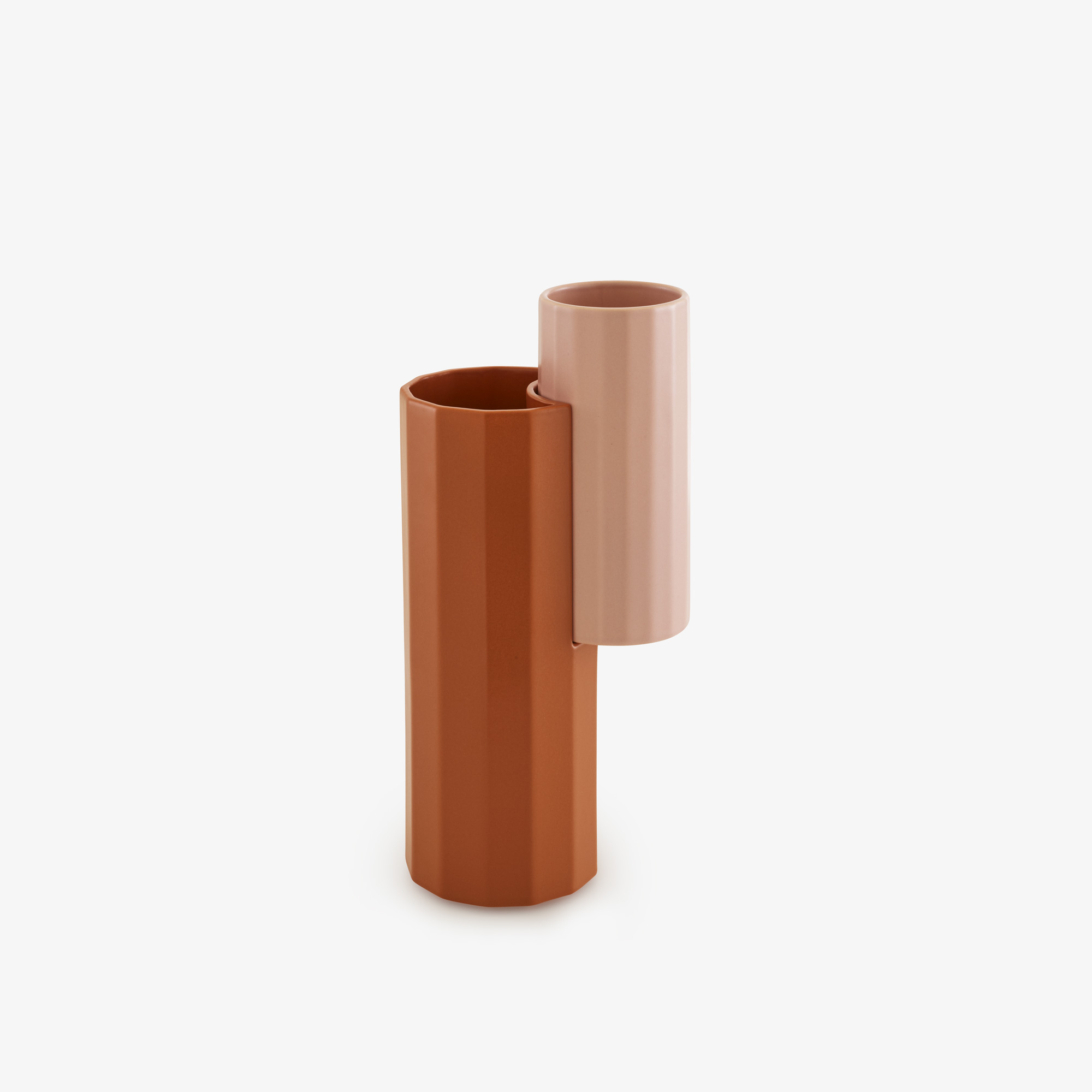 Image Vase "2 in 1" cannelle / rose 1