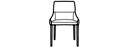 CHAIR BLACK LACQUERED BASE 