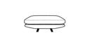 LARGE SQUARE FOOTSTOOL DEPTH 120 